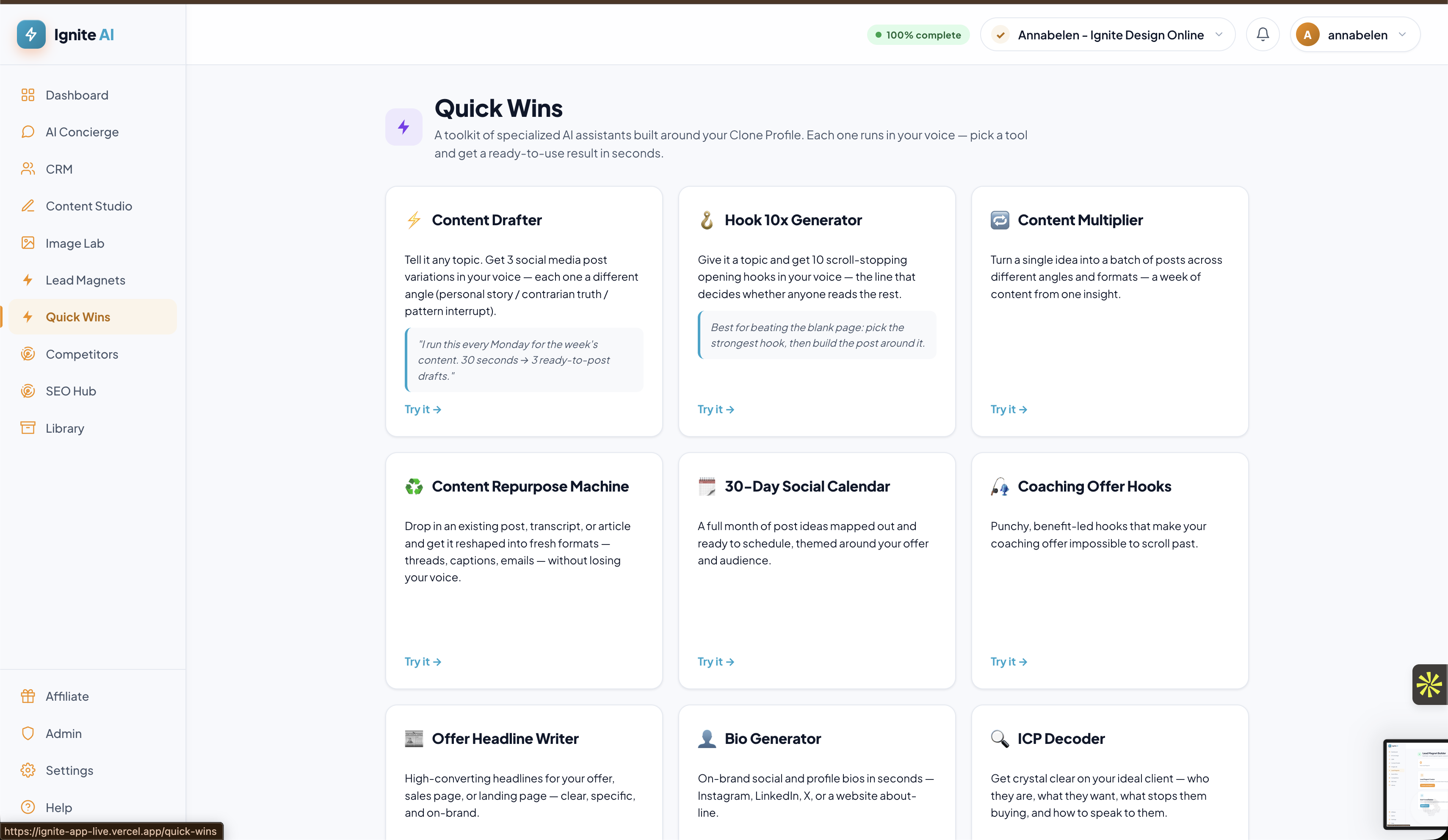 CRM + Quick Wins